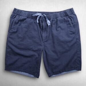 Tommy Bahama Bermuda Shorts Men Big 1X Blue Linen Blend Drawstring Vacation